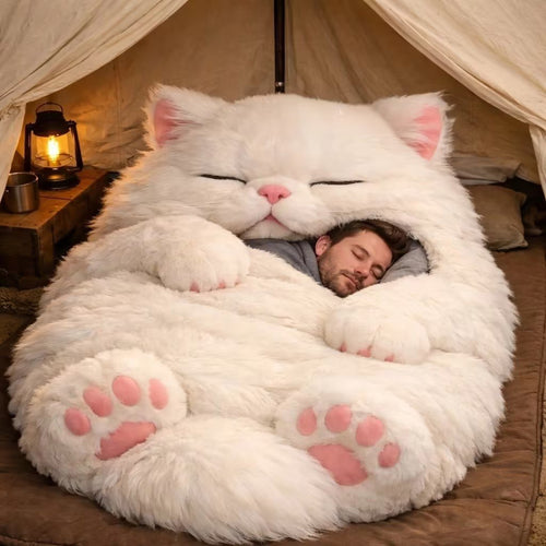 🔥Hot Sale 49% OFF!🌟🐱 Fluffy cat sleeping bag– Soft, Warm & Purrfectly Cozy😴💤