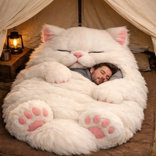 🔥Hot Sale 49% OFF!🌟🐱 Fluffy cat sleeping bag– Soft, Warm & Purrfectly Cozy😴💤