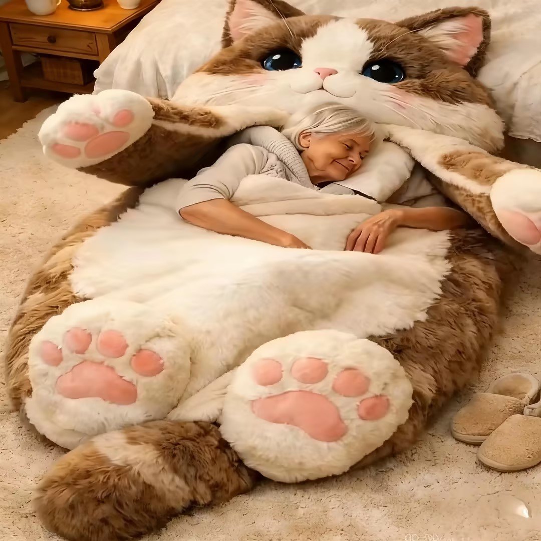 🔥Hot Sale 49% OFF!🌟🐱 Fluffy cat sleeping bag– Soft, Warm & Purrfectly Cozy😴💤
